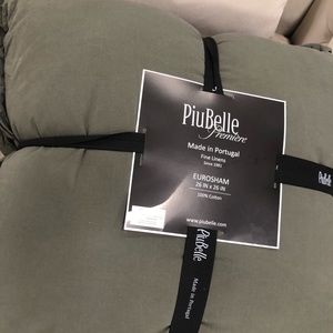 PiuBelle Eurosham Pillow Olive Green (new)